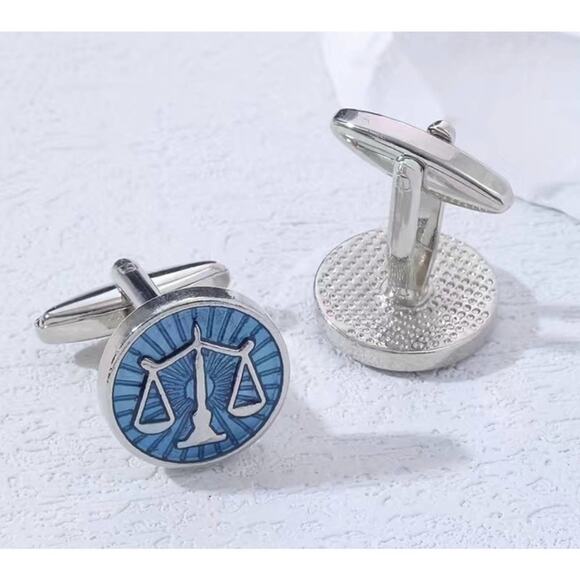 Scales of Jusitce Cufflinks Attorney Lawyer Judge - Picture 2 of 2